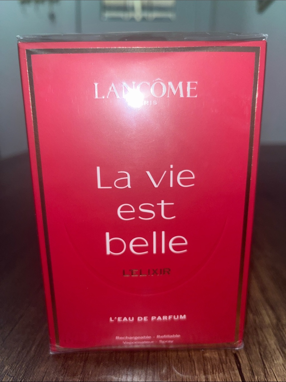 Lancome La Vie Est Belle L'Elixir Red and Gold Box